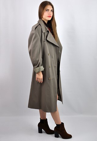 VINTAGE 90S GREY MAC COAT