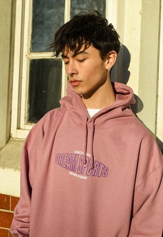 HOODIE IN DUSTY PURPLE WITH DREAM SPORTS EMBROIDERY