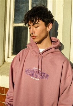 Hoodie in Dusty Purple with Dream Sports Embroidery