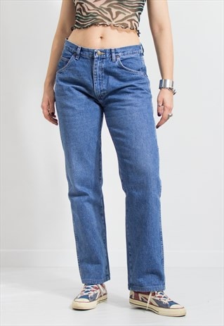 Wrangler jeans vintage straight leg blue denim size W32 L31