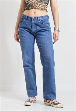 Wrangler jeans vintage straight leg blue denim size W32 L31