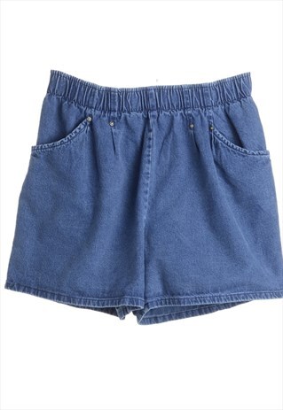 1990S INDIGO DENIM SHORTS - W28