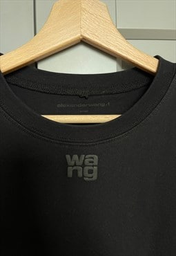 Black Rubber Logo Wang Tee