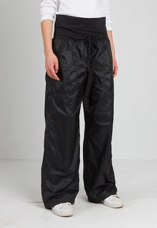VINTAGE RETRO BLACK NIKE TRACK MATERNITY BOTTOMS JOGGERS