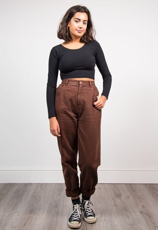 VINTAGE 90'S BROWN MOM JEANS