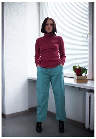 VINTAGE 80'S MINT HIGH WAISTED CARROT TROUSERS