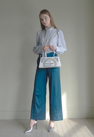 BISCOTTI PRINT TOTE BAG(SEAFOAM GREEN)
