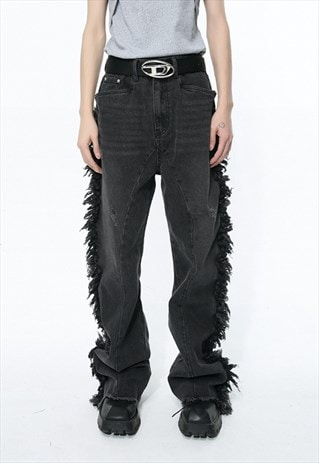 Men's frayed side jeans S Vol.1