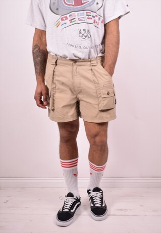 REEBOK MENS VINTAGE CARGO SHORTS W35 KHAKI 90S