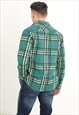 JUSTYOUROUTFIT GREEN ARNAULT CHECKED LONG SLEEVE SHIRT