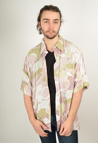 VINTAGE ABSTRACT CRAZY PATTERN SHIRT