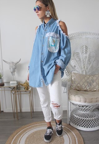 VINTAGE SHIRT ALICE PRINTED FRONT POCKET