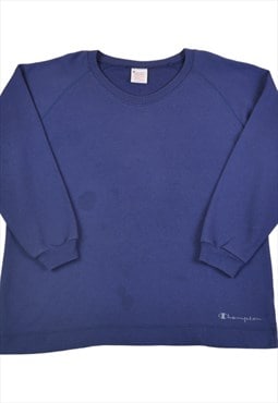 Vintage Champion Crew Neck Sweatshirt Purple Ladies Medium