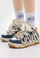 CHUNKY SOLE SKATER SHOES GRAFFITI TRAINERS PLATFORM SHOES