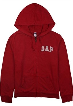 Vintage 90's Gap Hoodie Drawstring Pockets Full Zip Up Red