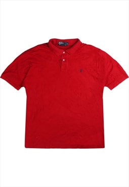 Vintage  Polo Ralph Lauren Polo Shirt Quarter Button Red