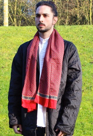 VINTAGE 70S MOD PAISLEY SCARF SAMMY INDIE ROCK PREPPIE GENT