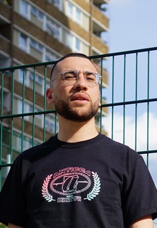 CREST LOGO UNISEX T WITH COLOUR BLEND PRINTED GRAPHIC