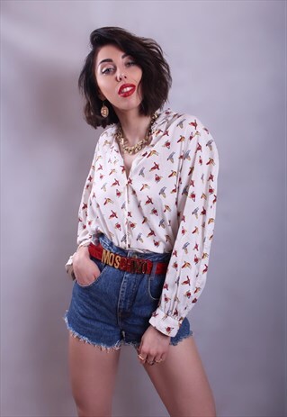 GOOSE PRINT BLOUSE