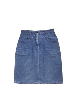Vintage Valentino light blue denim skirt high waisted mini