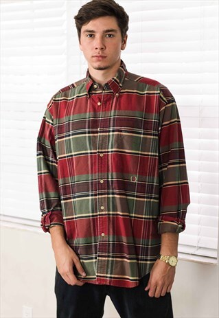 VINTAGE TOMMY HILFIGER SHIRT LOGO 90S L 13.7