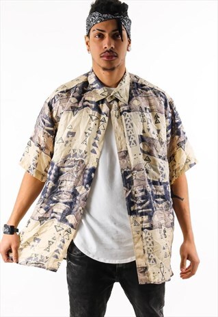 VINTAGE PATTERN SHIRT PSAW293D