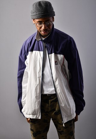 WHITE FILA RETRO SHELL JACKET TJ6431
