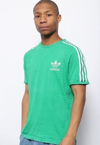 VINTAGE ADIDAS LOGO T-SHIRT GREEN