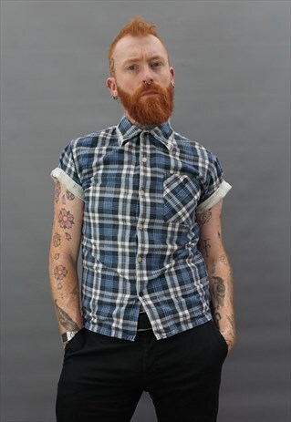 VINTAGE 1980S CHECK SHORT SLEEVE SHIRT