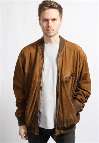 VINTAGE SUEDE BOMBER JACKET