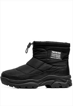 Quilted calf boots distressed high fashion platform shoes 