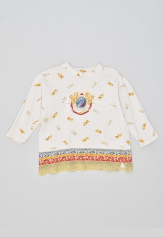 VINTAGE 90'S ARGENTOVIVO SWEATSHIRT JUMPER WHITE