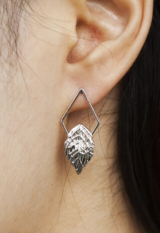SILVER LEAF EARRINGS
