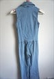 VINTAGE DENIM JUMPSUIT ROMPER OVERALL ONEPIECE SHORTS