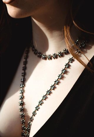 MOON'S ELIXIR WATERFALL DROP BRONZE NECKLACE