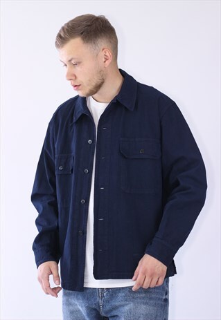 80S VINTAGE MENS STONE ISLAND MARINA OVERSHIRT SHIRT
