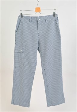 Vintage 00s checkered cargo workers trousers 