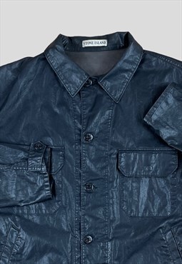 Stone Island  Vintage 90s S/S 1999  Black wax thin jacket  