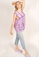 VINTAGE APRON TOP PURPLE 90S PINAFORE PICNIC EMBROIDERED