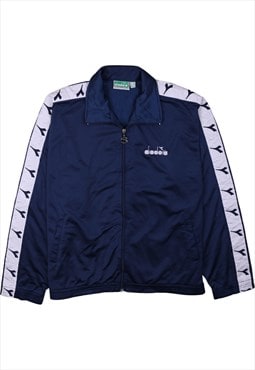 Vintage 90's Diadora Sweatshirt Track Jacket Full Zip Up