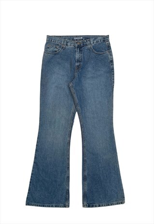 Classic blue regular fit bootcut jeans