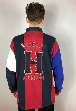 RARE VINTAGE TOMMY HILFIGER LONG SLEEVE POLO SHIRT