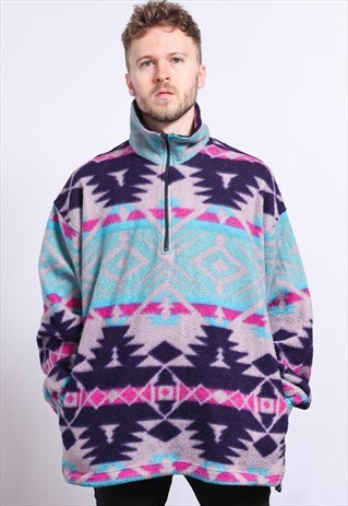 VINTAGE HALF ZIP FLEECE TOP