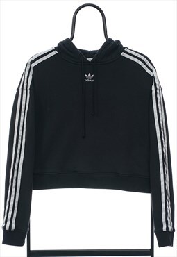 Adidas Black Cropped Logo Hoodie