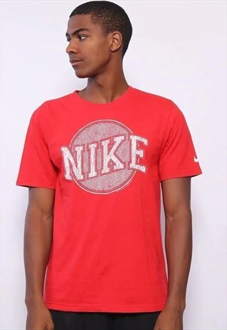 VINTAGE NIKE BIG LOGO SPELLOUT T-SHIRT RED