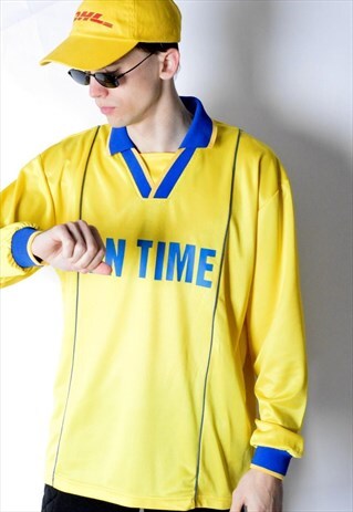 VINTAGE 90S YELLOW JERSEY SHIRT