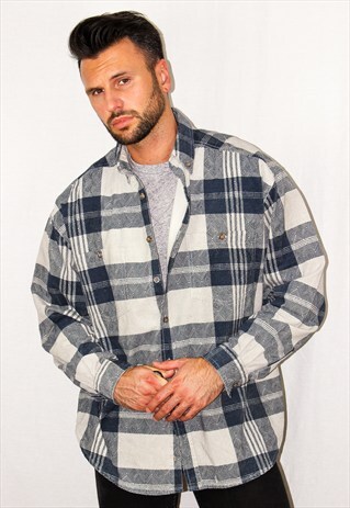VINTAGE PLAID FLANNEL SHIRT