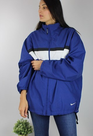 VINTAGE NIKE JACKET W LOGO ZIP & HEM