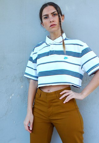 VINTAGE NIKE CROPPED POLO SHIRT