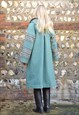 REVIVAL VINTAGE WOOL DUFFLE COAT 70S HAND MADE GREEN